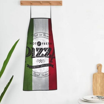 Tablier-de-cuisine-style-italien-sur-support-dans-la-cuisine