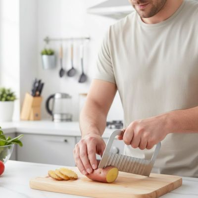 coupe-legumes-personne-qui-coupe-une-patate-sur-une-planche