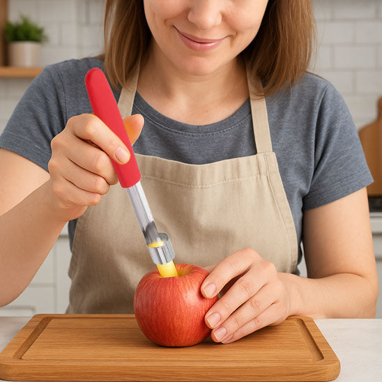 coupe-legumes-personne-qui-enleve-le-noyau-d-une-pomme-sur-une-planche-a-decouper