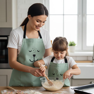 tablier-de-cuisine-personne-avec-un-enfant-qui-cuisine